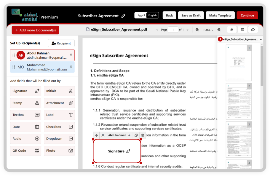 Signing Workflow